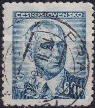 1945, ČSR II, 0415, Výplatní známka: Portréty - E. Beneš ⊙