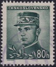1945, ČSR II, 0416, Výplatní známka: Portréty - M. R. Štefánik ⊙