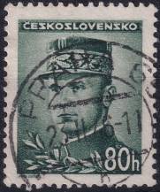 1945, ČSR II, 0416, Výplatní známka: Portréty - M. R. Štefánik ⊙