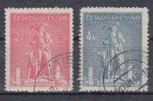 1945, ČSR II, 0431/0432, Jan Sladký - Kozina, ⊙