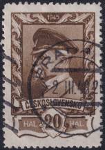 1946, ČSR II, 0383, Výplatní známka: Moskevské vydání  ⊙