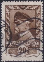 1946, ČSR II, 0383DV, Výplatní známka: Moskevské vydání ⊙