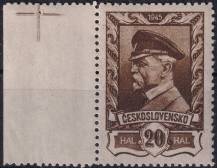 1946, ČSR II, 0383DZ, Výplatní známka: Moskevské vydání ✶✶ o L