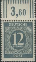 1946, Okupační zóny (společná vydání), 920o, Výplatní známka: I. kontrolní vydání ∗∗