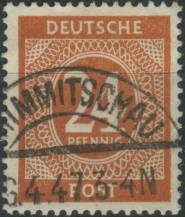 1946, Okupační zóny (společná vydání), 925, Výplatní známka: I. vydání Kontrolní rady ⊙