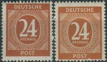 1946, Okupační zóny (společná vydání), 925VV, Výplatní známka: I. kontrolní vydání ∗∗