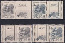 1947, ČSR II, 0458/0459K, 10. výročí úmrtí T. G. Masaryka ✶ o
