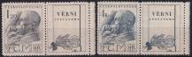 1947, ČSR II, 0458/0459KP, 10. výročí úmrtí T. G. Masaryka ✶✶ o P