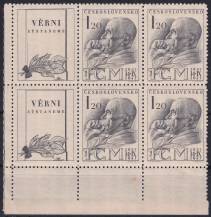 1947, ČSR II, 0458KL, 10. výročí úmrtí T. G. Masaryka ✶✶ ⊞ L D