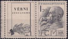 1947, ČSR II, 0458KL, 10. výročí úmrtí T. G. Masaryka ✶✶ o L