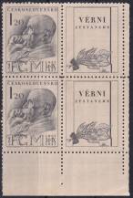 1947, ČSR II, 0458KP, 10. výročí úmrtí T. G. Masaryka ✶✶ ⊞ P D