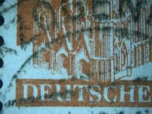 1948, Americká a Britská okupační zóna, 087wgWBII, Výplatní známka: Stavby - Kolínský dóm ⊙