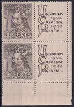 1948, ČSR II, 0470, 600. výročí založení Karlovy univerzity: Karel IV. ✶✶ KP ⊞ P D
