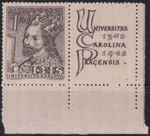 1948, ČSR II, 0470, 600. výročí založení Karlovy univerzity: Karel IV. ✶ KP P D