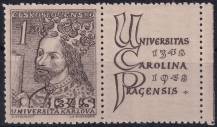 1948, ČSR II, 0470, 600. výročí založení Karlovy univerzity: Karel IV. ✶ KP o P