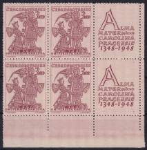 1948, ČSR II, 0472, 600. výročí založení Karlovy univerzity: Karel IV. a sv. Václav ✶✶ KP ⊞ P D