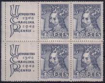 1948, ČSR II, 0473, 600. výročí založení Karlovy univerzity: Karel IV. ✶✶ KL ⊞ o L