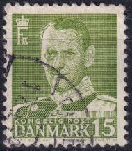 1948, Dánsko, 302, Výplatní známka: Král Frederik IX. ⊙ 