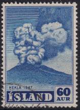 1948, Island, 0251, Výplatní známka: Aktivní vulkán ⊙