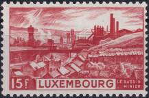1948, Lucembursko, 0433, Výplatní známka: Krajinky - Hutní závod a vysoká pec u Esche nad Alzettou  ✶✶