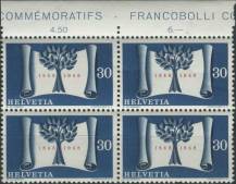 1948, Švýcarsko, 0499p, 100 let Švýcarského spolkového státu; 300 let samostatnosti: Johann Rud. Wettstein ∗∗ ⊞ o H