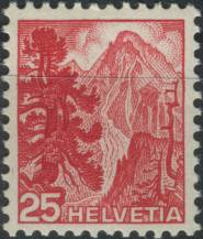 1948, Švýcarsko, 0503, Výplatní známka: Krajinky - Národní park ∗∗
