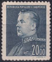 1949, Albánie, 0474, Výplatní známka: Státní prezident Enver Hodža ✶✶