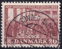 1949, Dánsko, 0319, 100 let Říšské ústavy ⊙