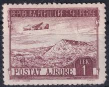 1950, Albánie, 0490, Letecká známka: Krajinky - Pevnost Rozafa ✶✶