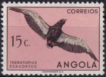 1951, Angola, 0341, Výplatní: domácí druhy ptáků - Terathopius ecudatus ✶