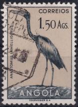 1951, Angola, 0345, Výplatní: domácí druhy ptáků - Anastomus lamelligerus ⊙