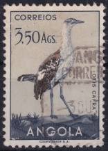 1951, Angola, 0349, Výplatní: domácí druhy ptáků - Neotis cafra ⊙