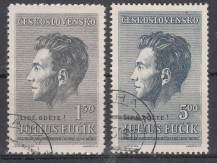 1951, ČSR II, 0573/0574, Julius Fučík, ⊙