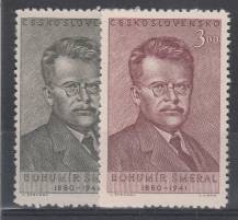 1951, ČSR II, 0597/0598, Bohumír Šmeral, **