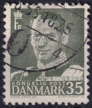 1951, Dánsko, 309, Výplatní známka: Král Frederik IX. ⊙ 