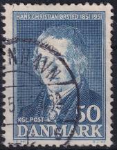 1951, Dánsko, 325, 100. výročí úmrtí Hanse Christiana Orsteda ⊙
