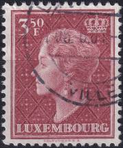 1951, Lucembursko, 0456, Výplatní známka: Velkovévodkyně Šarlota   ⊙