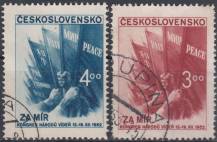 1952, ČSR II, 0698/0699, Světový kongres za mír, ⊙