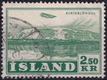 1952, Island, 0279, Letecká známka: Letadlo nad krajinou - Letadlo nad Eiriksjökull ⊙