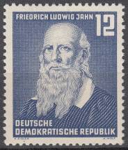 1952, NDR, 0317YII, 100. výročí úmrtí Friedricha Ludwiga Jahna, **