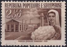 1953, Albánie, 0527, Výplatní známka: Obnova ⊙