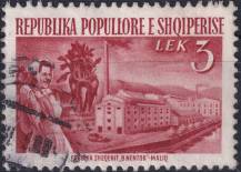 1953, Albánie, 0528, Výplatní známka: Obnova ⊙