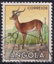 1953, Angola, 0373, Výplatní: zvířata - Aepyceros melampus ⊙