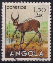 1953, Angola, 0375, Výplatní: zvířata - Tragelaphus spekii ⊙
