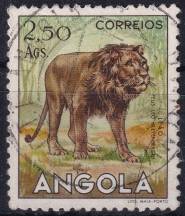 1953, Angola, 0378, Výplatní: zvířata - Felis leo ⊙