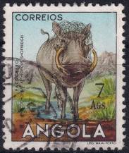 1953, Angola, 0383, Výplatní: zvířata - Phacochoerus aethiopicus ⊙