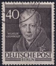 1953, Berlín, 100, Osobnosti z historie Berlína (I):Vilhelm svobodný pán Humboldt  ⊙