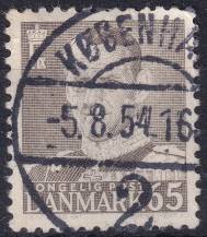 1953, Dánsko, 349, Výplatní známka: Král Frederik IX. ⊙ 