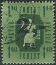 1953, Maďarsko, BL2, Balíková známka pro vnitřní službu ⊙