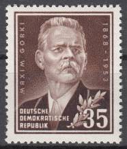 1953, NDR, 0354, 85. narozeniny Maxima Gorkého, **